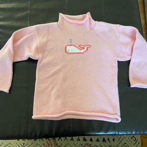 Boutique girls Roll neck sweater with Whale, Size 8. Worn once. “Claver” brand.